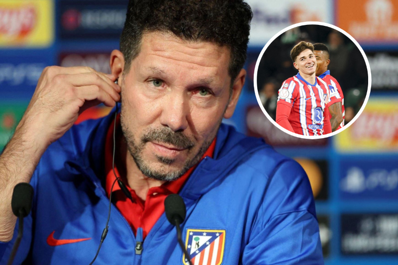 Simeone, sin filtro sobre Julián Álvarez Simeone, sin filtro sobre Julián Álvarez