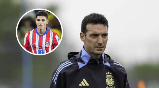Scaloni se plantó con Cholo Simeone por el presente de Julián Álvarez: 