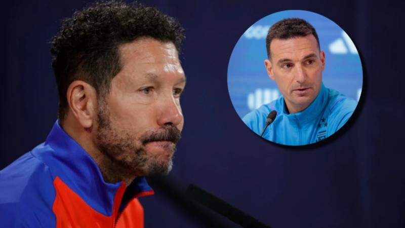 Scaloni se plantó con Cholo Simeone por el presente de Julián Álvarez Scaloni se plantó con Cholo Simeone por el presente de Julián Álvarez