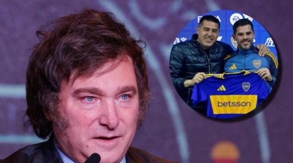 Milei le apuntó a Gago y Riquelme tras la derrota de Boca vs. River: 