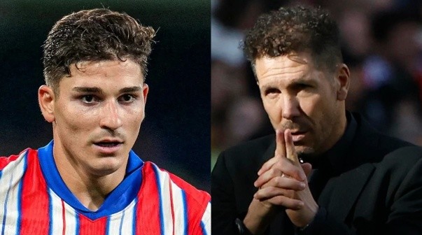 Simeone no se calló nada sobre Julián Alvarez en Atlético Madrid: 
