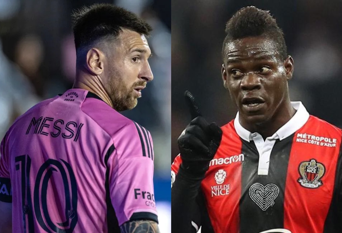 Mario Balotelli no se calló nada y le apuntó a Lionel Messi: 
