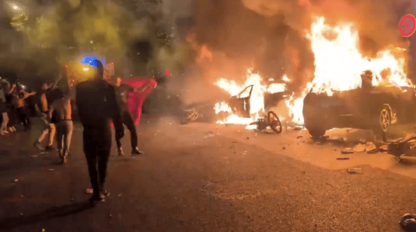 Caos y destrucción en París tras la consagración del PSG en la Champions