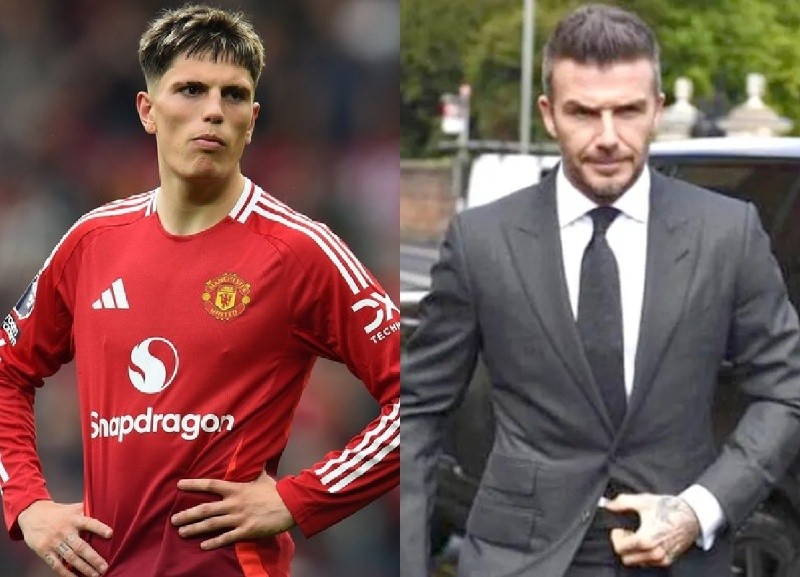 Beckham le apuntó a Garnacho por la polémica en Manchester United Beckham le apuntó a Garnacho por la polémica en Manchester United