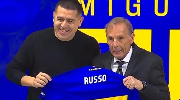 El especial mensaje de Riquelme a Russo en Boca: 