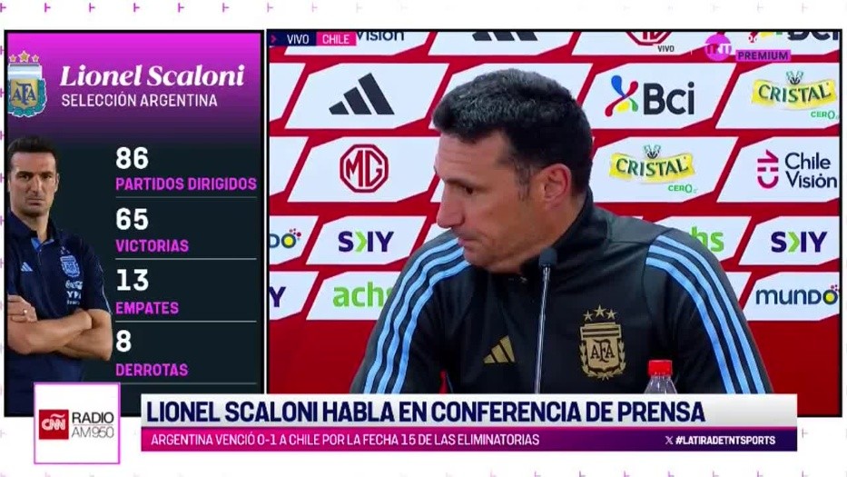 En la conferencia de prensa posterior al triunfo de Argentina sobre Chile, el DT hizo referencia al juvenil de River.