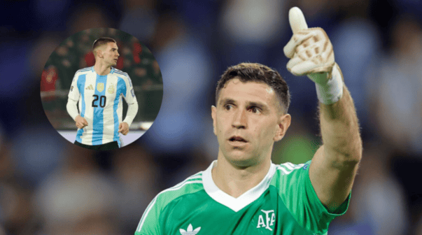 El mensaje del Dibu Martínez a Mastantuono tras su debut: 