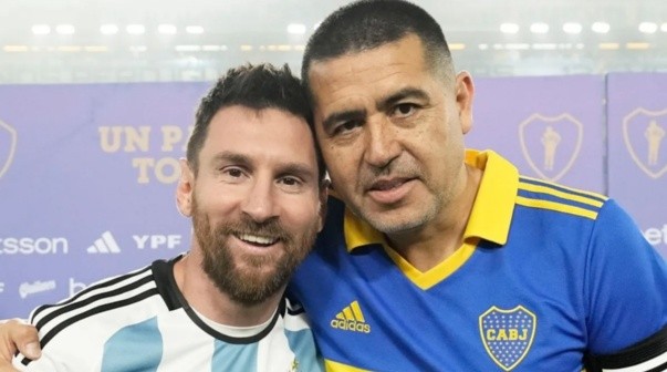 El llamativo mensaje de Riquelme a Messi en Boca: 