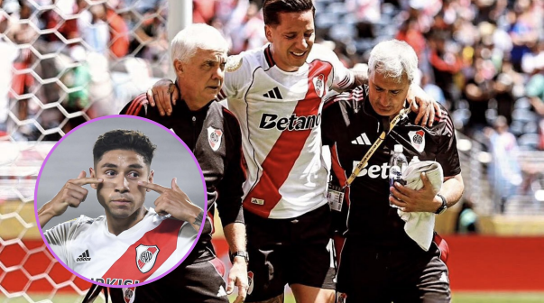 Montiel, tajante sobre la lesión de Driussi a horas del River - Monterrey: 