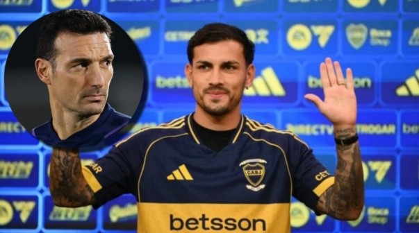 Paredes no se calló nada con Scaloni al ser presentado en Boca: 