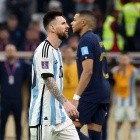 Lionel Messi of Argentina, Kylian Mbappe of France during the penalty shootout of the FIFA World Cup 2022, Final football match between Argentina and France on December 18, 2022 at Lusail Stadium in Al Daayen, Qatar - Photo Jean Catuffe / DPPI AFP7 18-JEAN CATUFFE / DPPI / AFP7 / Europa Press;2022;ARGENTINA;ARGENTINE;COUPE;cup;FIFA;FINAL;FINALE;FOOT;football;France;MONDE;mondial;Soccer;Sport;WORLD;FOOTBALL - WORLD CUP 2022 - FINAL - ARGENTINA v FRANCE;