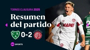 Con un doblete de Rodrigo Castillo en el primer tiempo, Lanús se impuso 2-0 ante Sarmiento de Junín como visitante.