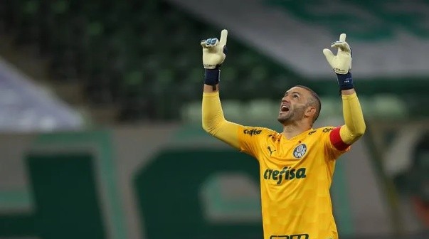 El arquero de Palmeiras le apuntó a River en la Copa Libertadores: 