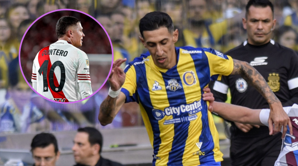 Sorpresa en River por el palito de Di María a Juanfer Quintero: 