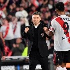 Marcelo Gallardo y Miguel Borja.  River Plate vs Libertad. Octavos de Final Copa Libertadores.