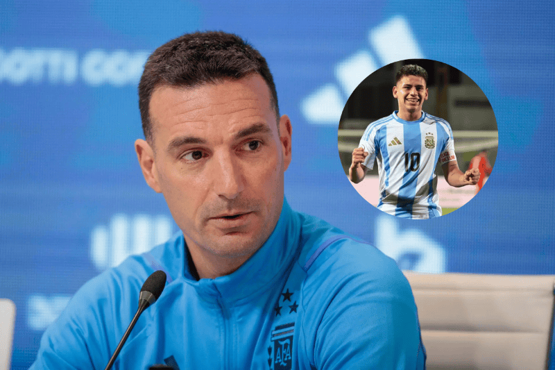 Scaloni le apuntó a Echeverri en la Selección Argentina Scaloni le apuntó a Echeverri en la Selección Argentina