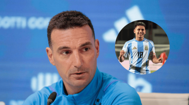 Scaloni le apuntó a Echeverri en la Selección Argentina: 