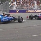 Colapinto apuntó contra Albon tras el choque en el GP de Bakú: 