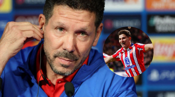 Simeone, tajante sobre los rumores de salida de Julián Álvarez del Atlético de Madrid: 