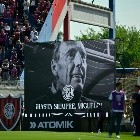 San Lorenzo vs San Martin de San Juan. Fecha 12 Torneo Clausura Liga Profesional Argentina. Tribuna de San Lorenzo en homenaje a Miguel Angel Russo.