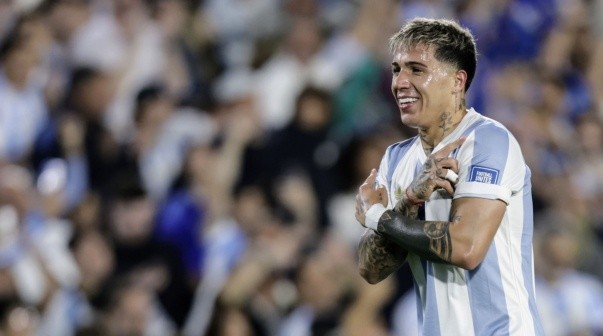 Enzo Fernandez. Argentina vs Brasil. Eliminatorias Copa del Mundo 2026. Fotobaires 25/3/2025