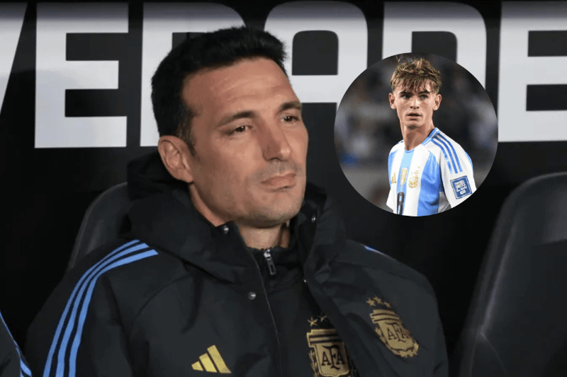  Scaloni, sin filtro con Nico Paz en la Selección Argentina