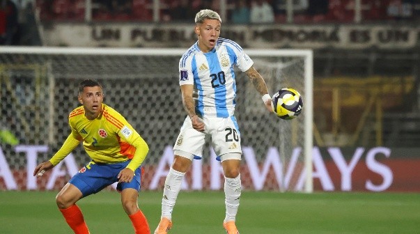 Futbol, Argentina vs Colombia.
Mundial sub 20, Chile 2025.
El jugador de Argentina Gianluca Prestianni es fotografiado durante un partido de semifinal del mundial sub 20 contra Colombia disputado en el estadio Nacional de Santiago, Chile.
15/10/2025
Jonnathan Oyarzun/Photosport
Football, Argentina vs Colombia.
U-20 World Cup Championship.
Argentina’s player Gianluca Prestianni is pictured during a semifinal match of the U-20 World Cup against Colombia at the Nacional stadium in Santiago, Chile.
15/10/2025
Jonnathan Oyarzun/Photosport