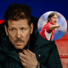 Simeone le apuntó a Almeyda tras la victoria del Atlético Madrid: 