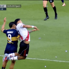 La polémica del partido: ¿Era falta de Giménez a Paulo Díaz antes del gol de Boca?