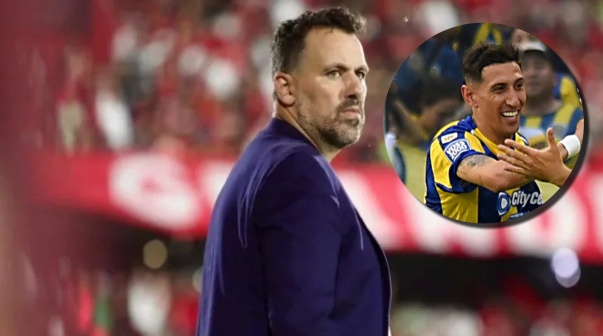 El palito de Fabbiani para Di María y Central tras el título: 