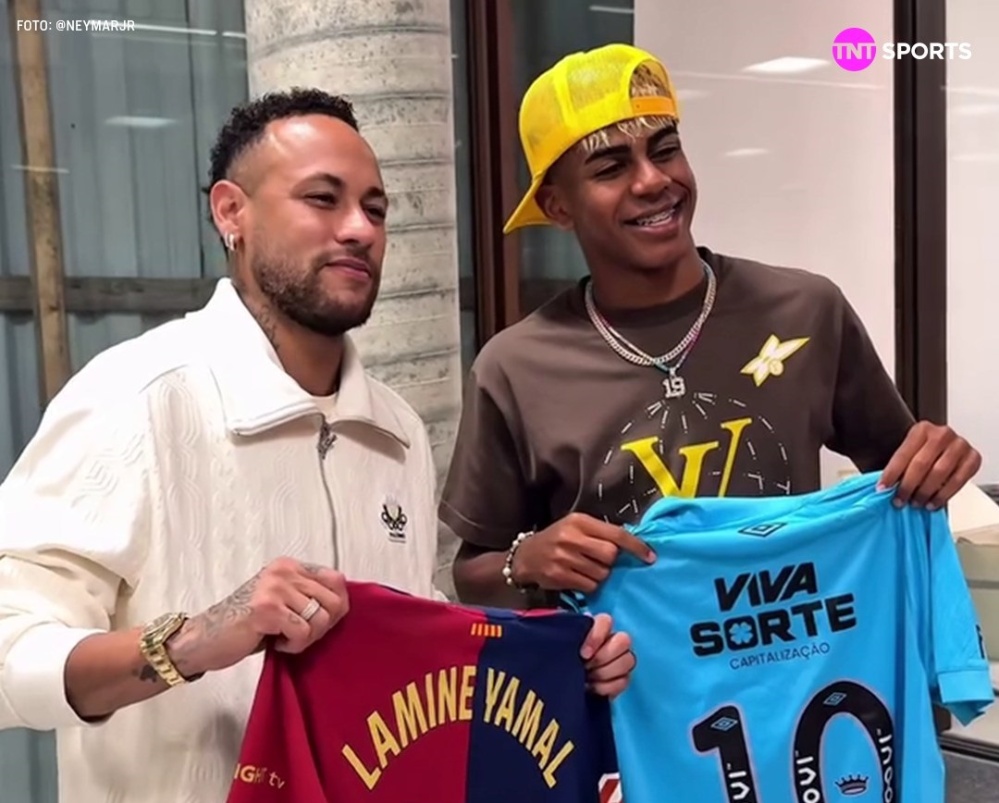 Neymar y Lamine Yamal