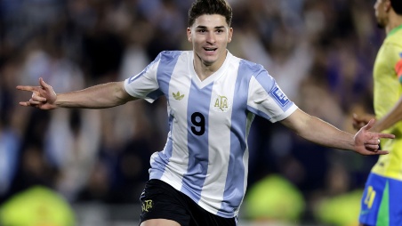 Julián Álvarez. Argentina vs Brasil. Eliminatorias Copa del Mundo 2026. Fotobaires 25/3/2025