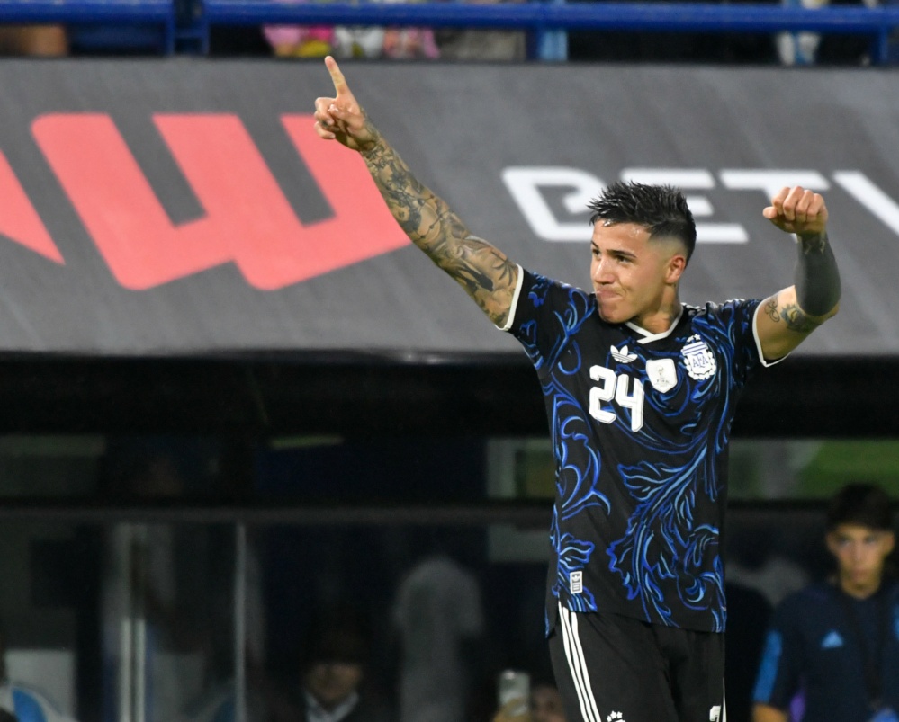 Enzo Fernandez. Amistoso Selección Argentina vs Mauritania.