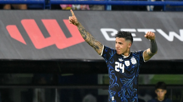 Enzo Fernandez. Amistoso Selección Argentina vs Mauritania.