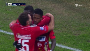 El arquero erró el cálculo y llegó el 2-2 en el Cilindro.