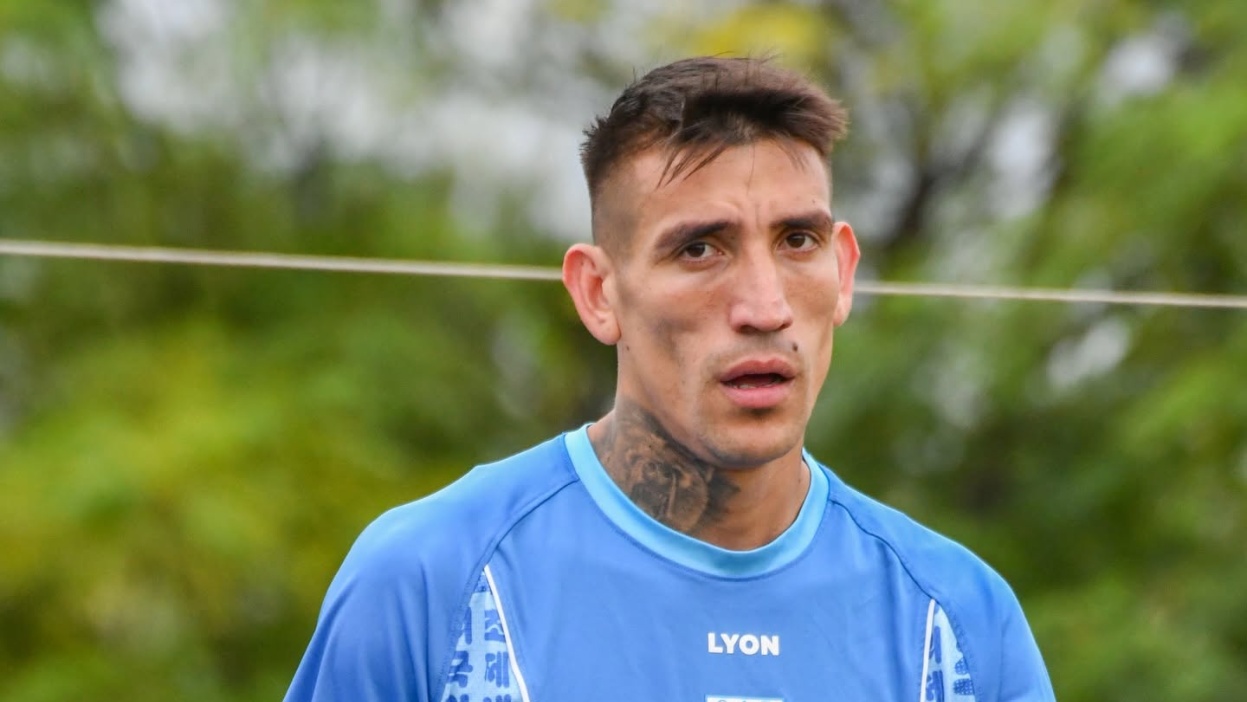 Ricardo Centurión en un entrenamiento con Racing de Córdoba