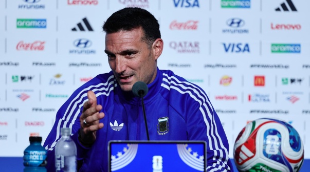 Lionel Scaloni en conferencia de prensa