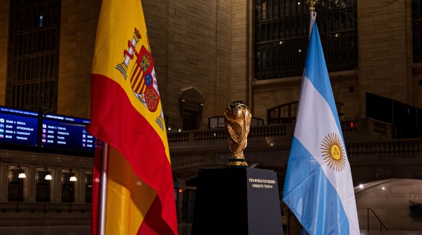The World Cup trophy at New York’s Grand Central Station!