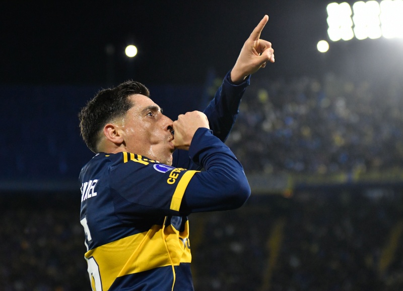 Miguel Merentiel. Boca vs O'Higgins. Copa Conmebol Sudamericana.