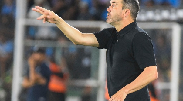 Incidencias del partido entre Blooming (Bolivia) vs River Plate (Argentina), en el estadio Ramón Aguilera Costas, por la Copa Sudamericana. FOTO/Enrique CANEDO @APGNoticiasBo