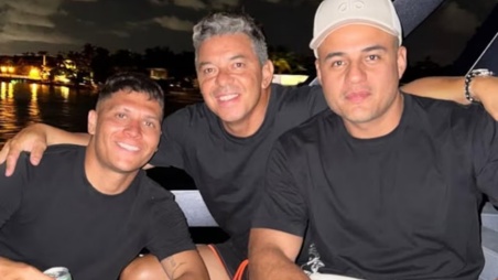 Tras su salida de River, Juanfer Quintero se reencontró con Gallardo