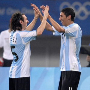 Ángel Di María y Lionel Messi