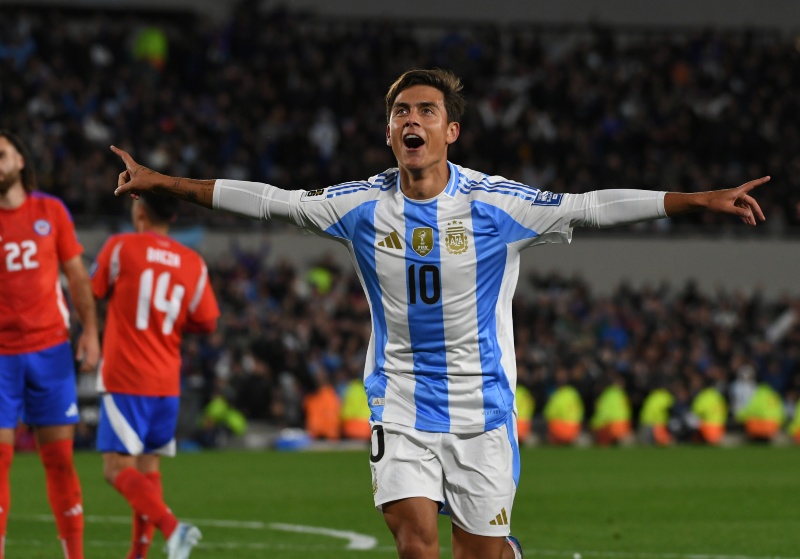 Paulo Dybala.Argentina vs Chile. Eliminatorias Copa del Mundo 2026. Fotobaires 5/9/2024