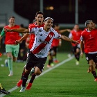 Maxi Salas en su festejo de gol para la victoria ante Carabobo por CONMEBOL Sudamericana 2026