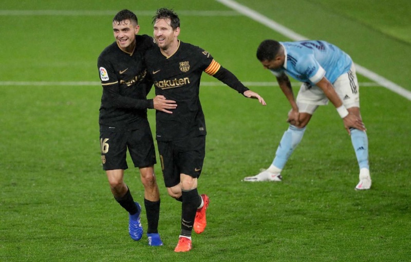 &nbsp;Messi y Pedri en Barcelona