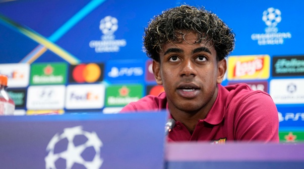 Lamine Yamal en conferencia de prensa previa a Barcelona vs. Feyenoord por Champions League