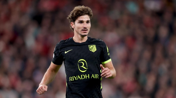 Julián Álvarez en el partido Liverpool vs. Atlético de Madrid por Champions League 2026
