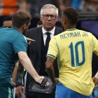 Carlo Ancelotti y Neymar