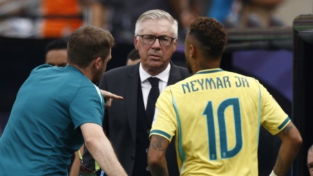 Carlo Ancelotti y Neymar