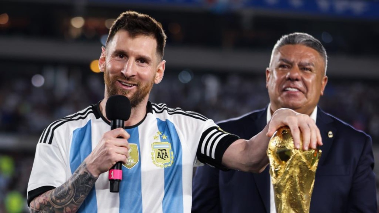 Lionel Messi y Claudio Tapia